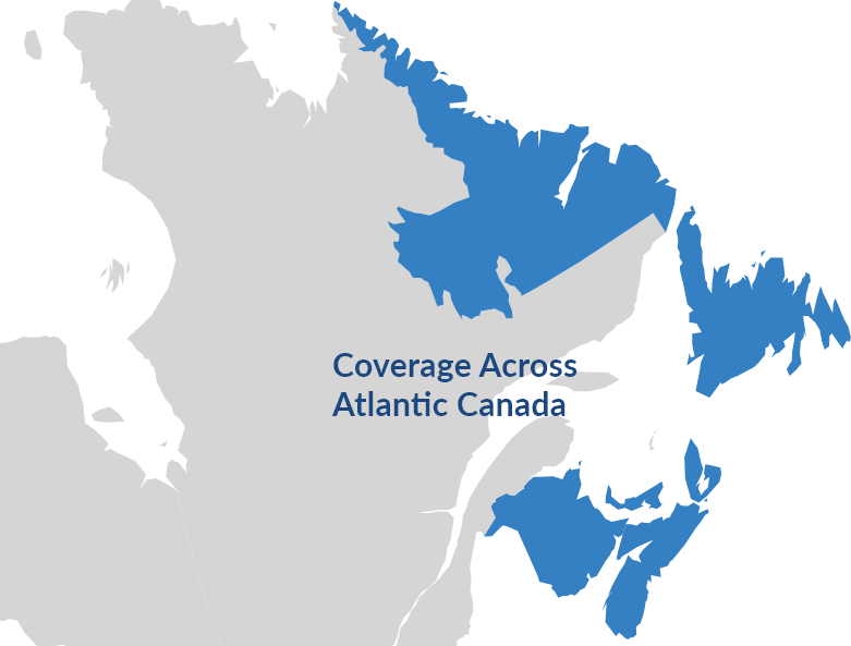 Map of Atlantic Canada’s most affordable internet provider